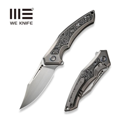 Nóż składany WE Knife Orpheus LE No 036/155 Gray Titanium / Aluminium Foil CF, Hand Rubbed Satin CPM 20CV (WE23009-2) WE Knife