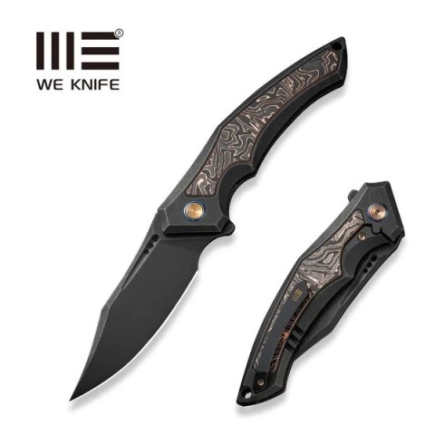 Nóż składany WE Knife Orpheus LE No 046/155 Black Titanium / Copper Foil CF, Black Stonewashed CPM 20CV (WE23009-3) WE Knife