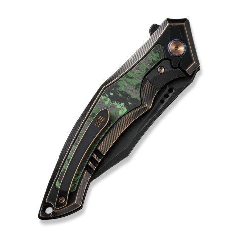 Nóż składany WE Knife Orpheus LE No 081/155 Bronze / Black Titanium / Jungle Wear Fat Carbon Fiber, Black Stonewashed CPM 20CV ( WE Knife