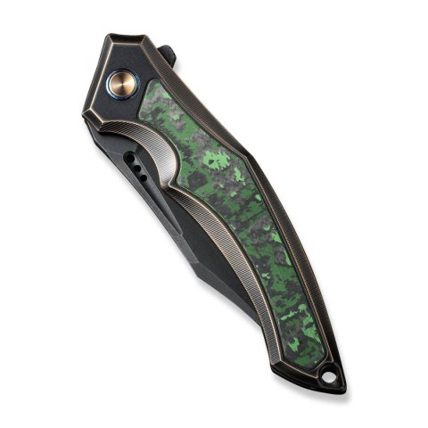 Nóż składany WE Knife Orpheus LE No 113/155 Bronze / Black Titanium / Jungle Wear Fat Carbon Fiber, Black Stonewashed CPM 20CV ( WE Knife