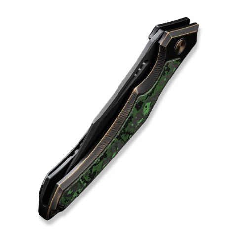 Nóż składany WE Knife Orpheus LE No 113/155 Bronze / Black Titanium / Jungle Wear Fat Carbon Fiber, Black Stonewashed CPM 20CV ( WE Knife