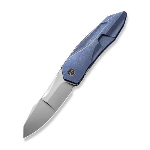 Nóż składany WE Knife Solid Blue Titanium, Polished Bead Blasted CPM 20CV by Gustavo T. Cecchini (WE22028-4) WE Knife