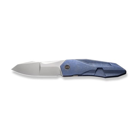 Nóż składany WE Knife Solid Blue Titanium, Polished Bead Blasted CPM 20CV by Gustavo T. Cecchini (WE22028-4) WE Knife