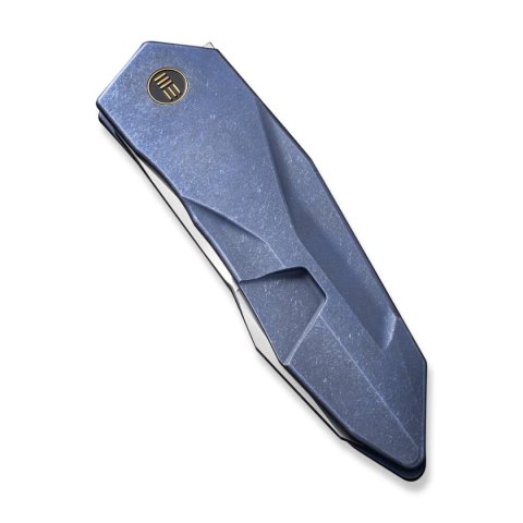 Nóż składany WE Knife Solid Blue Titanium, Polished Bead Blasted CPM 20CV by Gustavo T. Cecchini (WE22028-4) WE Knife