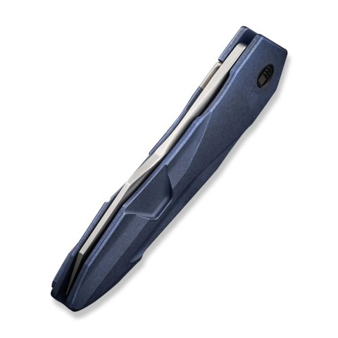 Nóż składany WE Knife Solid Blue Titanium, Polished Bead Blasted CPM 20CV by Gustavo T. Cecchini (WE22028-4) WE Knife