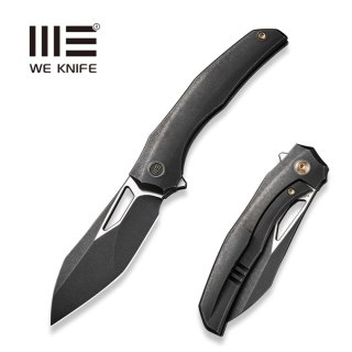 Nóż składany We Knife Ignio Black Titanium, Black Stonewashed / Satin CPM 20CV by Toni Tietzel (WE22042B-1) WE Knife