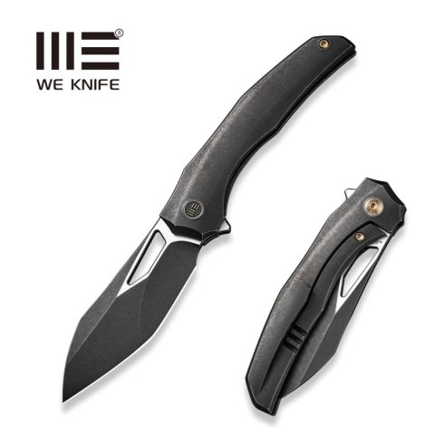Nóż składany We Knife Ignio Black Titanium, Black Stonewashed / Satin CPM 20CV by Toni Tietzel (WE22042B-1) WE Knife