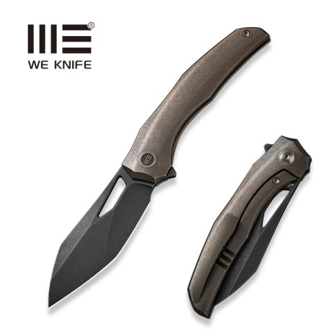 Nóż składany We Knife Ignio Bronze Titanium, Black Stonewashed CPM 20CV by Toni Tietzel (WE22042B-2) WE Knife
