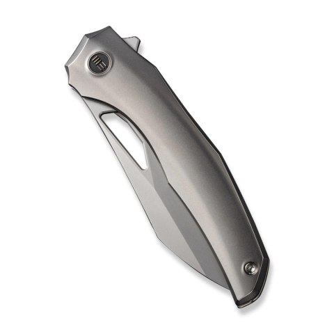 Nóż składany We Knife Ignio Polished Bead Blasted Titanium, Silver Bead Blasted CPM 20CV by Toni Tietzel (WE22042B-4) WE Knife