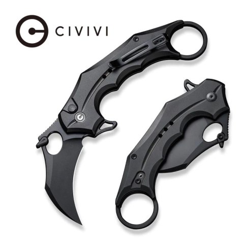 Nóż składany karambit Civivi Incisor II Black Aluminium, Black Nitro-V (C16016B-1) Civivi by WE Knife