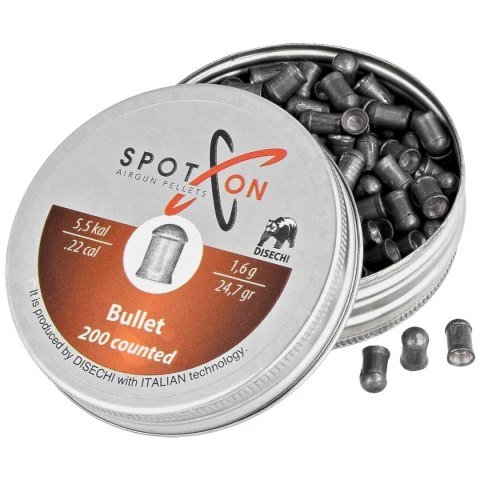 Śrut Spoton Bullet 5.5 mm, 200 szt. 1.60g/24.7gr Spoton by Disechi