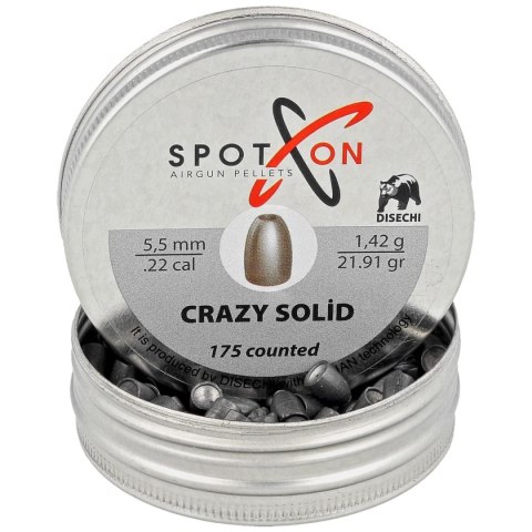 Śrut Spoton Crazy Solid Slug 22 5.5 mm, 175 szt. 1.42g/21.91gr Spoton by Disechi