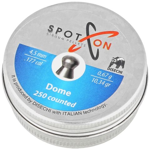 Śrut Spoton Dome 4.5 mm, 250 szt. 0.67g/10.34gr Spoton by Disechi