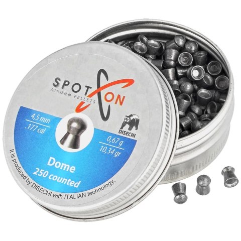Śrut Spoton Dome 4.5 mm, 250 szt. 0.67g/10.34gr Spoton by Disechi