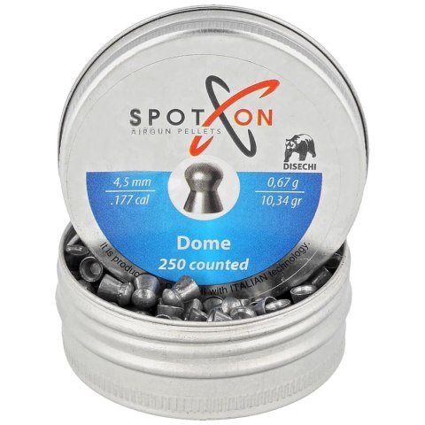 Śrut Spoton Dome 4.5 mm, 250 szt. 0.67g/10.34gr Spoton by Disechi