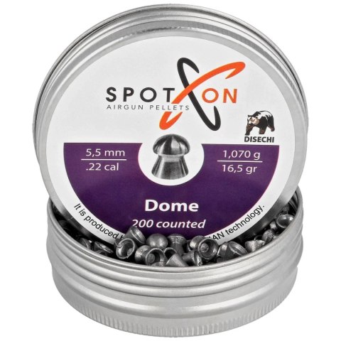 Śrut Spoton Dome 5.5 mm, 200 szt. 1.07g/16.5gr Spoton by Disechi
