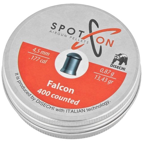 Śrut Spoton Falcon 4.5 mm, 400 szt. 0.87g/13.43gr Spoton by Disechi