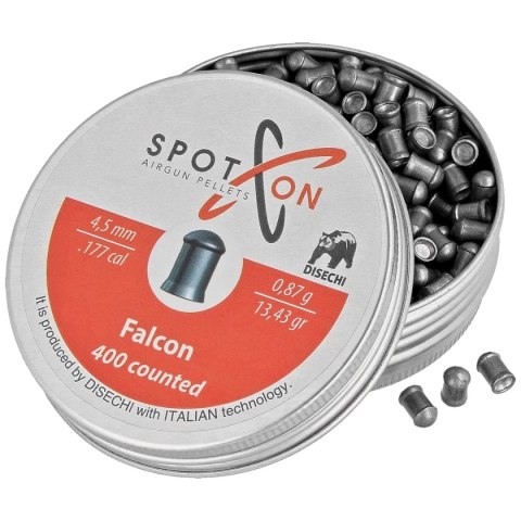 Śrut Spoton Falcon 4.5 mm, 400 szt. 0.87g/13.43gr Spoton by Disechi
