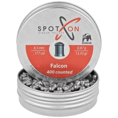 Śrut Spoton Falcon 4.5 mm, 400 szt. 0.87g/13.43gr Spoton by Disechi