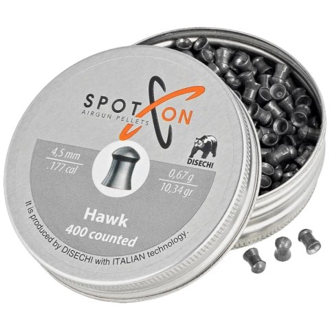 Śrut Spoton Hawk 4.5 mm, 400 szt. 0.67g/10.34gr Spoton by Disechi