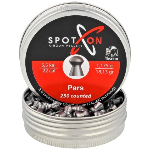 Śrut Spoton Pars 5.5 mm, 250 szt. 1.175g/18.13gr Spoton by Disechi