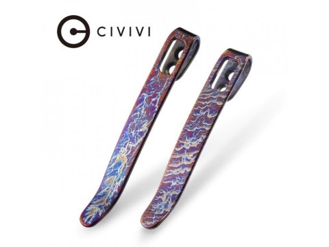 Klips Civivi 2 szt. Flamed Blue/Purple Titanium 50mm/55mm (T002A) Civivi by WE Knife