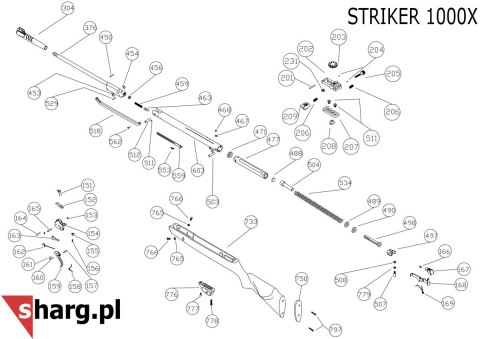 Lufa z kostką do wiatrówki Hatsan Srtiker: Edge, AR, 1000 (376) Hatsan Arms