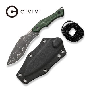 Nóż Civivi Vaquita II Green Canvas Micarta, Damascus by Nate Matlack (C047C-DS2) Civivi by WE Knife