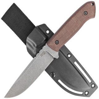 Nóż Za-Pas Ultra Outdoor Brown Micarta, Acid Stonewashed NMV (UO-ST-M-BR) Za-Pas