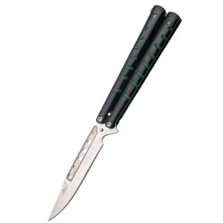 Nóż motylkowy Third Decor Habitat Balisong Black/Green Stainless Steel, Satin 420 (16071V) Decor Habitat