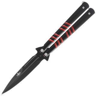 Nóż motylkowy Third Decor Habitat Balisong Black/Red Stainless Steel, Black 420 (16070R) Decor Habitat