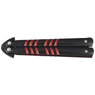 Nóż motylkowy Third Decor Habitat Balisong Black/Red Stainless Steel, Black 420 (16070R) Decor Habitat