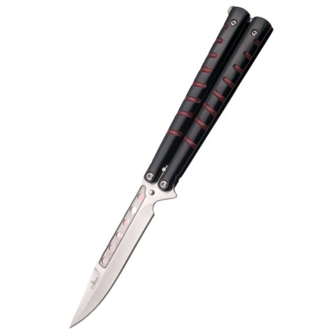 Nóż motylkowy Third Decor Habitat Balisong Black/Red Stainless Steel, Satin 420 (16071R) Decor Habitat