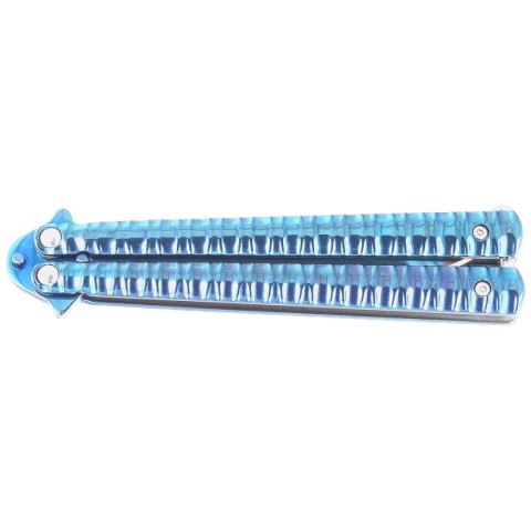 Nóż motylkowy Third Decor Habitat Balisong Blue Titanium Stainles Steel, Blue Titanium (16071A) Decor Habitat