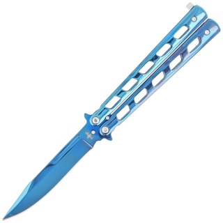 Nóż motylkowy Third Decor Habitat Balisong Blue Titanium Stainless Steel, Blue Titanium 420 (10967A) Decor Habitat