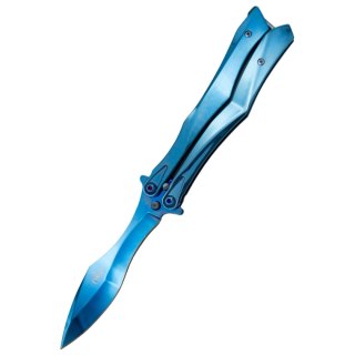 Nóż motylkowy Third Decor Habitat Balisong Blue Titanium Stainless Steel, Blue Titanium 420 (K2818A) Decor Habitat