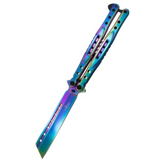 Nóż motylkowy Third Decor Habitat Balisong Bright Rainbow Stainless Steel, Bright Rainbow 420 (K2823W) Decor Habitat