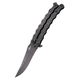 Nóż motylkowy Third Decor Habitat Balisong Chain Black Stainless Steel, Black 420 (K2819BK) Decor Habitat