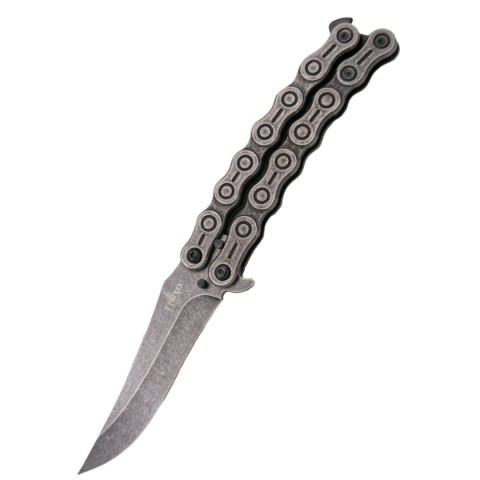 Nóż motylkowy Third Decor Habitat Balisong Chain Stainless Steel, Stonewashed 420 (K2819) Decor Habitat