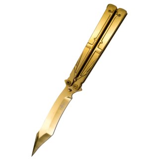 Nóż motylkowy Third Decor Habitat Balisong Gold Stainless Steel, Gold 420 (K2805D) Decor Habitat