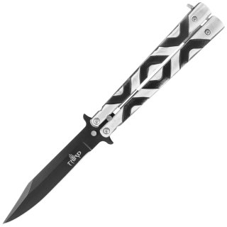 Nóż motylkowy Third Decor Habitat Balisong Grey/Black Aluminium, Black 420 (12313) Decor Habitat
