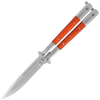 Nóż motylkowy Third Decor Habitat Balisong Palisander Wood/Stainless Steel, Satin 420 (K2095) Decor Habitat