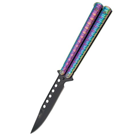 Nóż motylkowy Third Decor Habitat Balisong Rainbow Stainless Steel, Black 420 (16071N) Decor Habitat