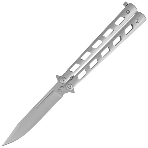 Nóż motylkowy Third Decor Habitat Balisong Grey Stainless Steel, Satin 420 (10967) Decor Habitat