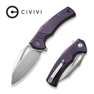 Nóż składany Civivi BullTusk Purple Canvas Micarta, Satin 14C28N (C23017-3) Civivi by WE Knife