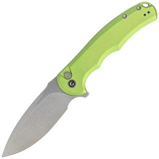 Nóż składany Civivi Button Lock Praxis Lime Green Aluminium, Satin Nitro-V (C18026E-3) Civivi by WE Knife