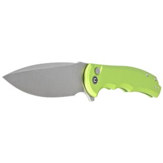 Nóż składany Civivi Button Lock Praxis Lime Green Aluminium, Satin Nitro-V (C18026E-3) Civivi by WE Knife