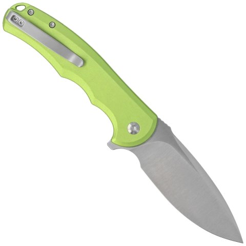 Nóż składany Civivi Button Lock Praxis Lime Green Aluminium, Satin Nitro-V (C18026E-3) Civivi by WE Knife