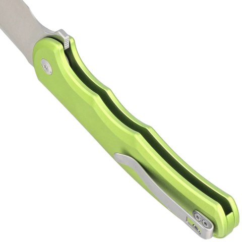 Nóż składany Civivi Button Lock Praxis Lime Green Aluminium, Satin Nitro-V (C18026E-3) Civivi by WE Knife