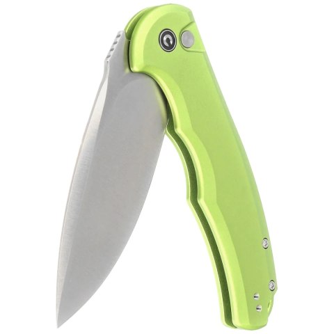 Nóż składany Civivi Button Lock Praxis Lime Green Aluminium, Satin Nitro-V (C18026E-3) Civivi by WE Knife
